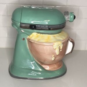 Cake Mixer Cookie Jar Kitchen Aid retro style in popular turquoise color